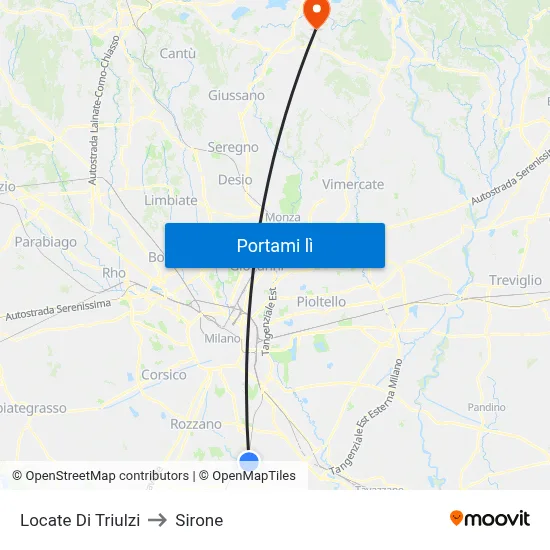 Locate Di Triulzi to Sirone map