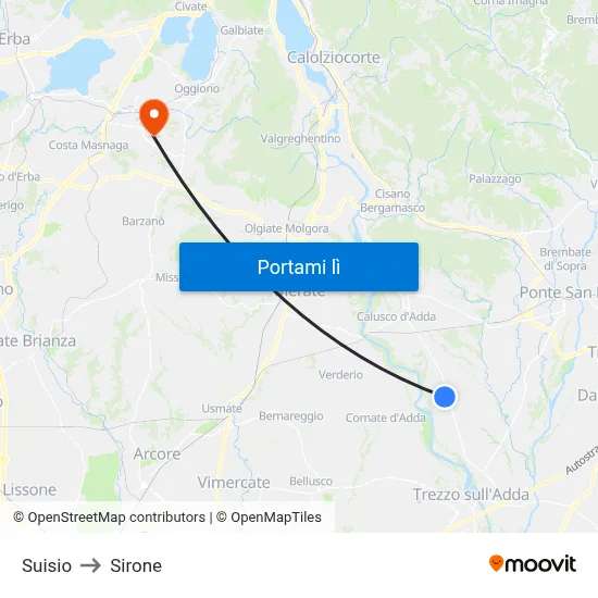 Suisio to Sirone map