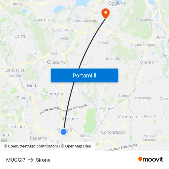 MUGGI? to Sirone map