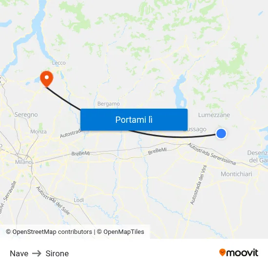 Nave to Sirone map