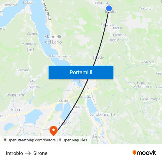 Introbio to Sirone map