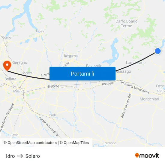 Idro to Solaro map