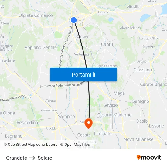 Grandate to Solaro map