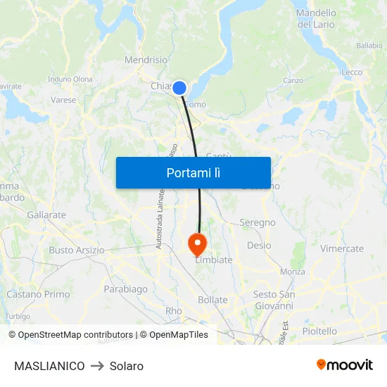 MASLIANICO to Solaro map