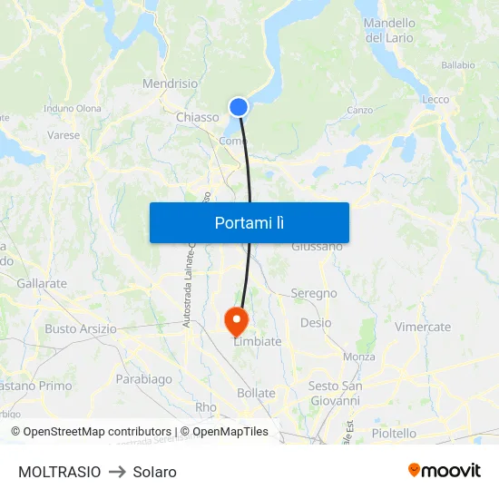 MOLTRASIO to Solaro map