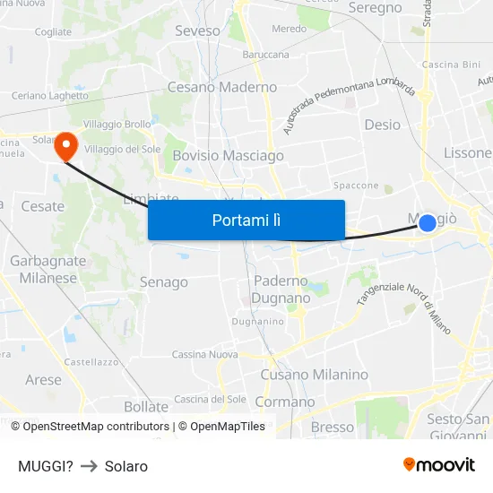 MUGGI? to Solaro map
