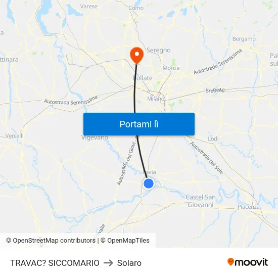 TRAVAC? SICCOMARIO to Solaro map