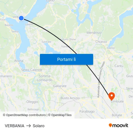 VERBANIA to Solaro map