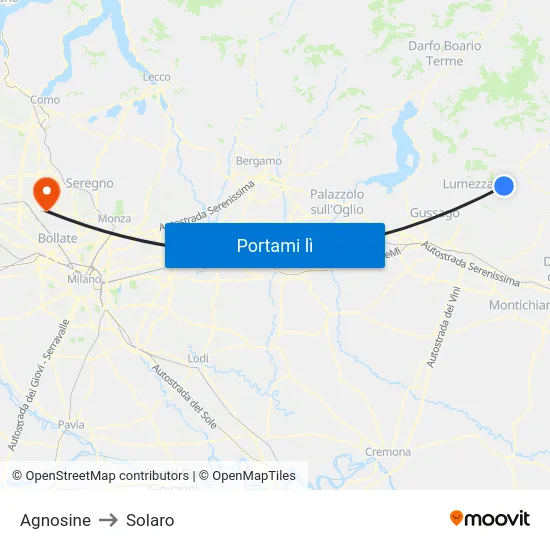 Agnosine to Solaro map