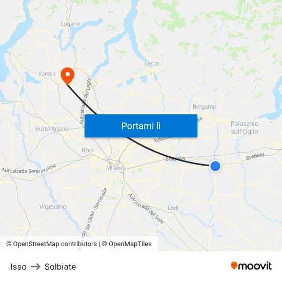 Isso to Solbiate map