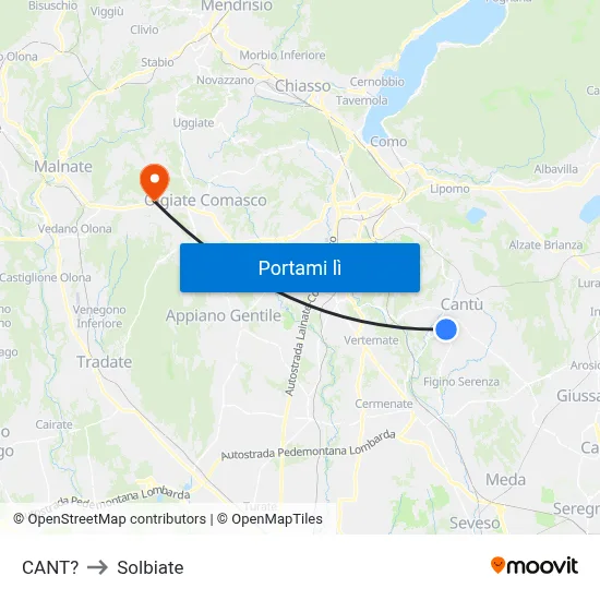 CANT? to Solbiate map