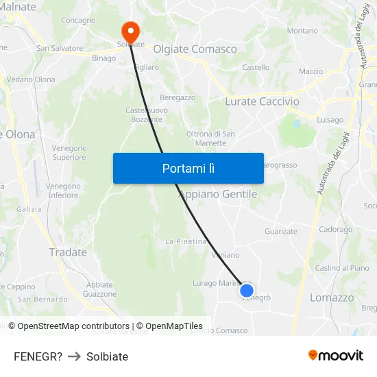 FENEGR? to Solbiate map