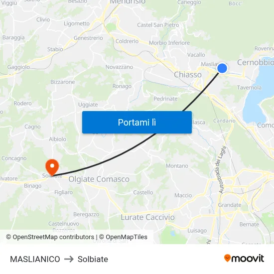 MASLIANICO to Solbiate map