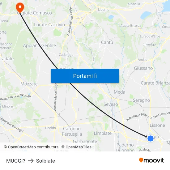 MUGGI? to Solbiate map