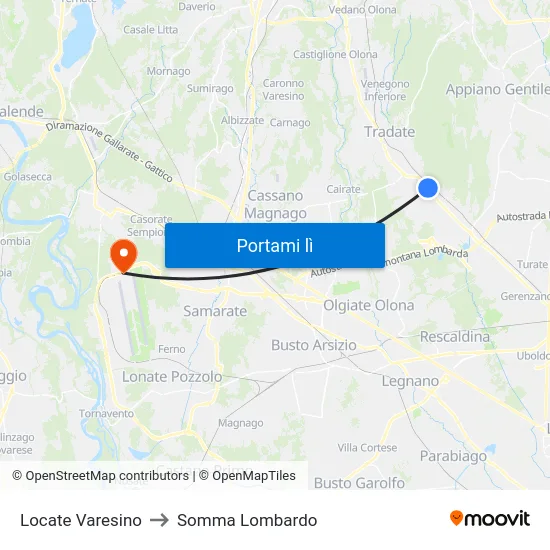 Locate Varesino to Somma Lombardo map
