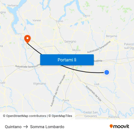 Quintano to Somma Lombardo map