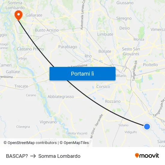 BASCAP? to Somma Lombardo map
