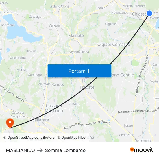 MASLIANICO to Somma Lombardo map