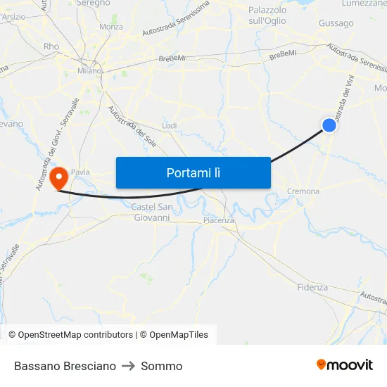 Bassano Bresciano to Sommo map
