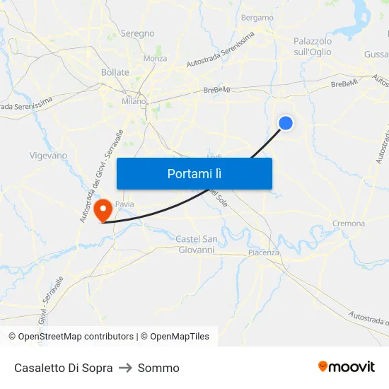 Casaletto Di Sopra to Sommo map