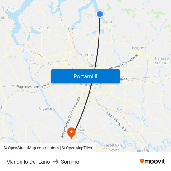 Mandello Del Lario to Sommo map
