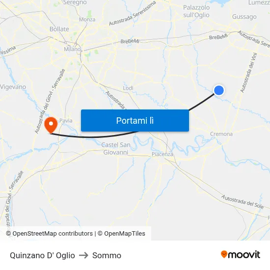 Quinzano D' Oglio to Sommo map
