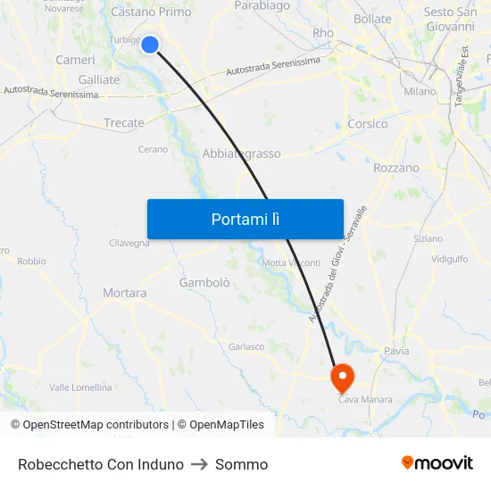 Robecchetto Con Induno to Sommo map