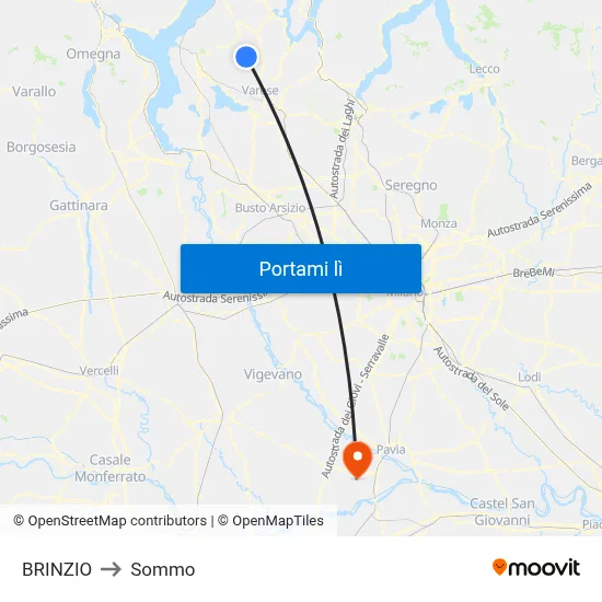 BRINZIO to Sommo map