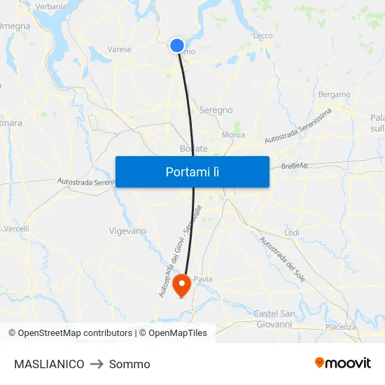 MASLIANICO to Sommo map