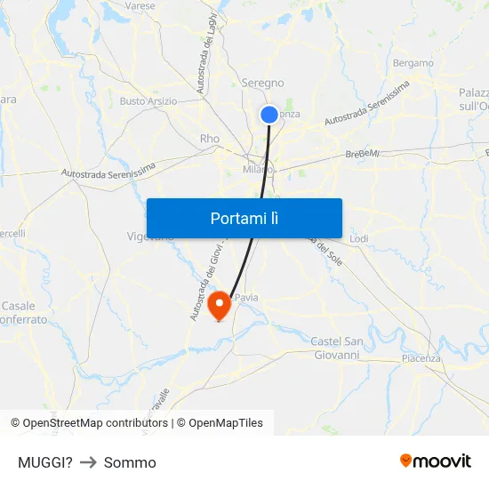MUGGI? to Sommo map