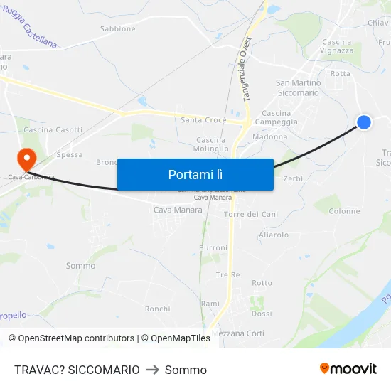 TRAVAC? SICCOMARIO to Sommo map