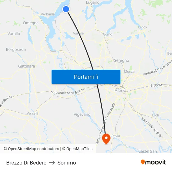 Brezzo Di Bedero to Sommo map