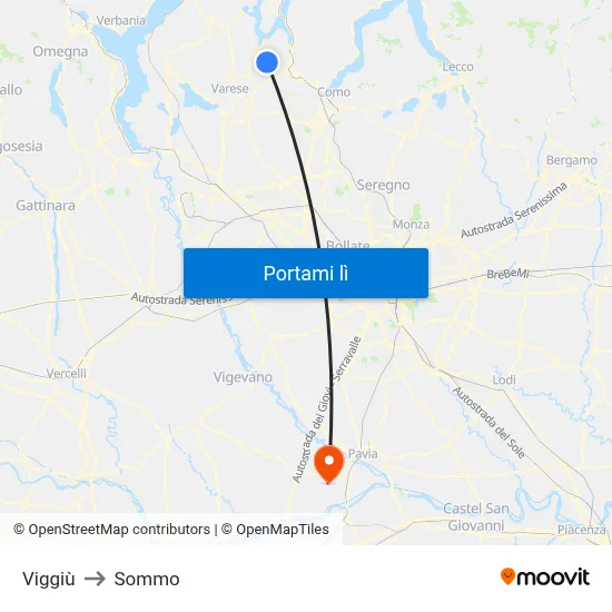 Viggiù to Sommo map