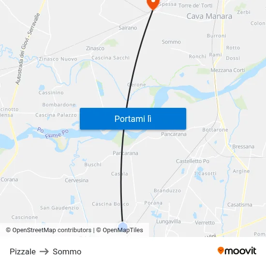 Pizzale to Sommo map