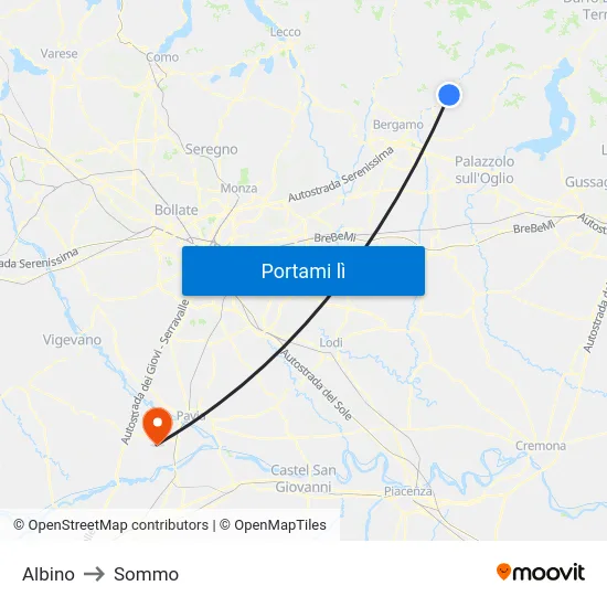 Albino to Sommo map