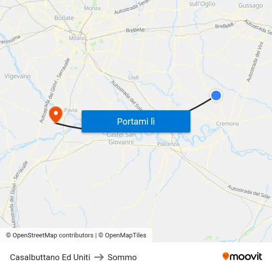 Casalbuttano Ed Uniti to Sommo map
