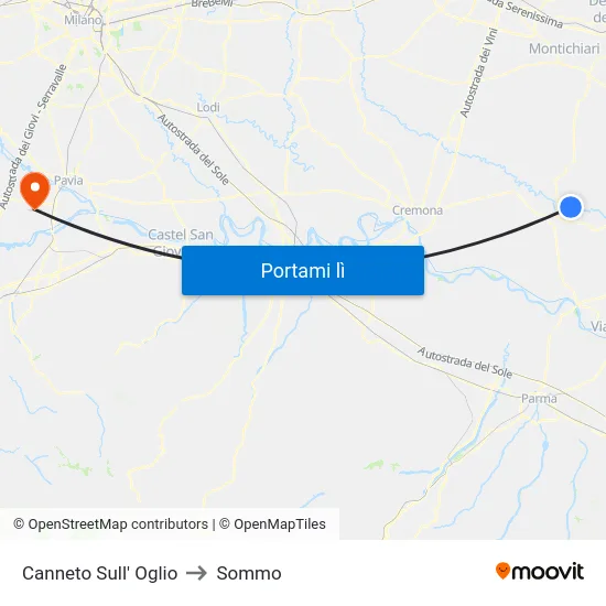 Canneto Sull' Oglio to Sommo map