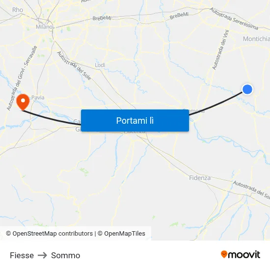 Fiesse to Sommo map