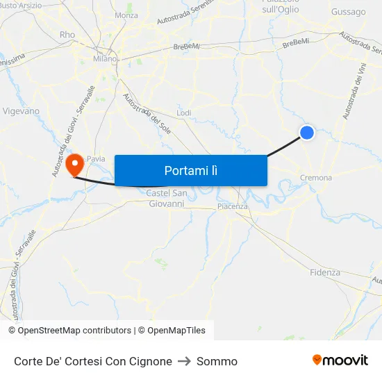 Corte De' Cortesi Con Cignone to Sommo map