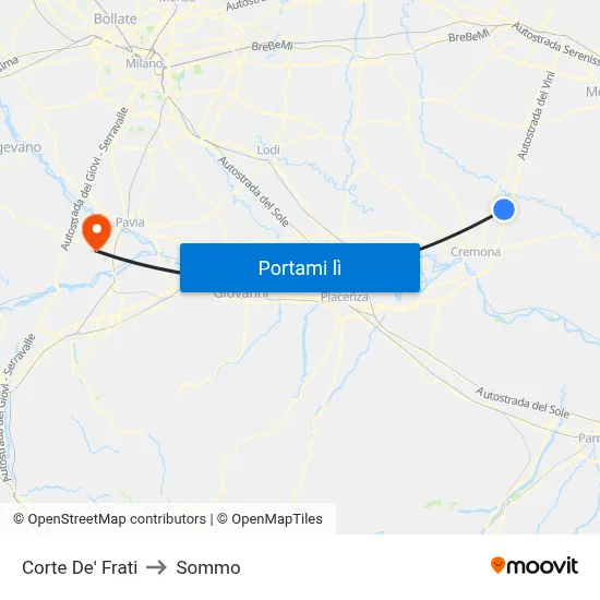 Corte De' Frati to Sommo map