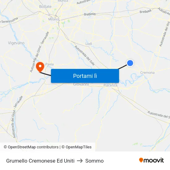 Grumello Cremonese Ed Uniti to Sommo map