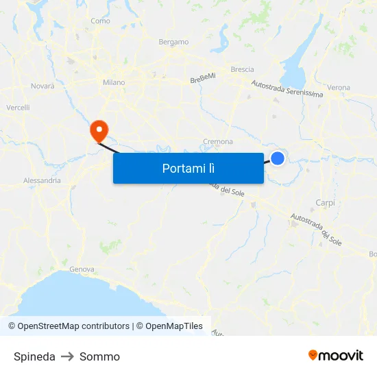 Spineda to Sommo map