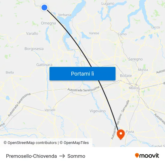 Premosello-Chiovenda to Sommo map