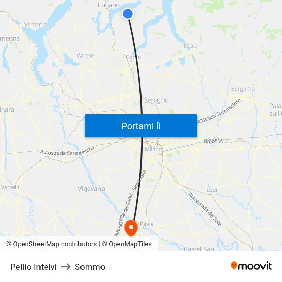 Pellio Intelvi to Sommo map