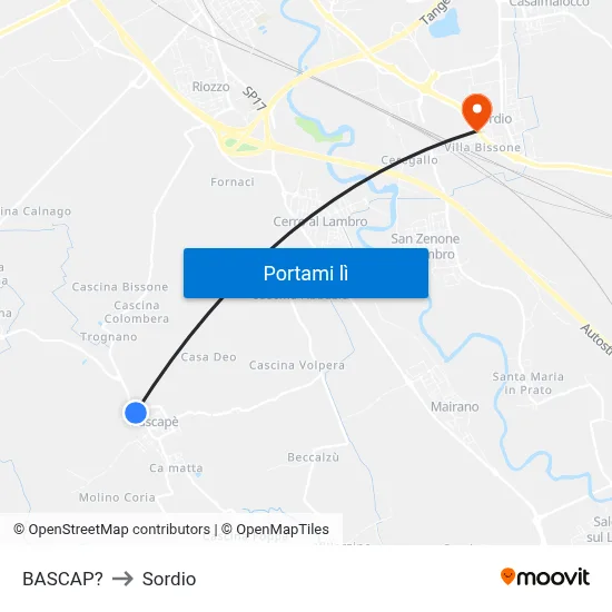 BASCAP? to Sordio map