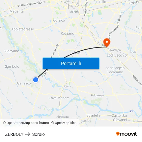 ZERBOL? to Sordio map