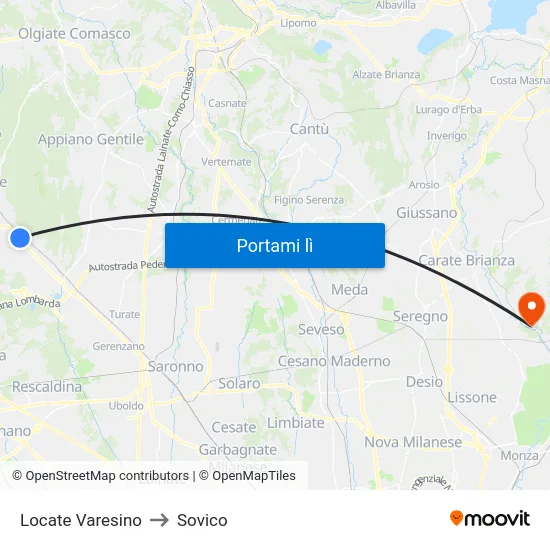 Locate Varesino to Sovico map