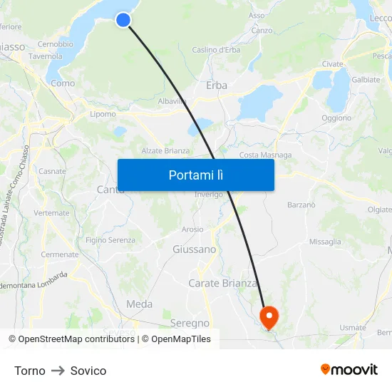 Torno to Sovico map