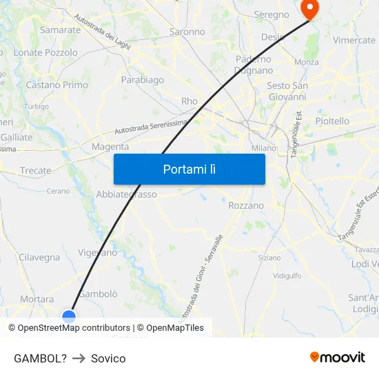 GAMBOL? to Sovico map