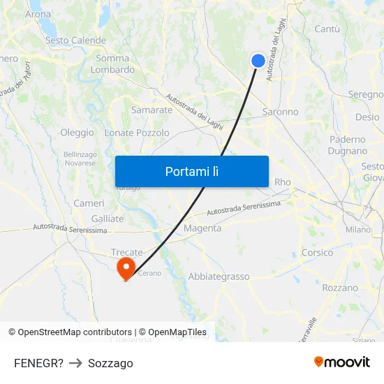 FENEGR? to Sozzago map